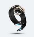 Creslia Silicone Magnetic Buckle Apple Watch Band – Black - overall view