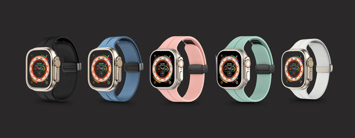 Silicone Magnetic Buckle Apple Watch Band – Starlight