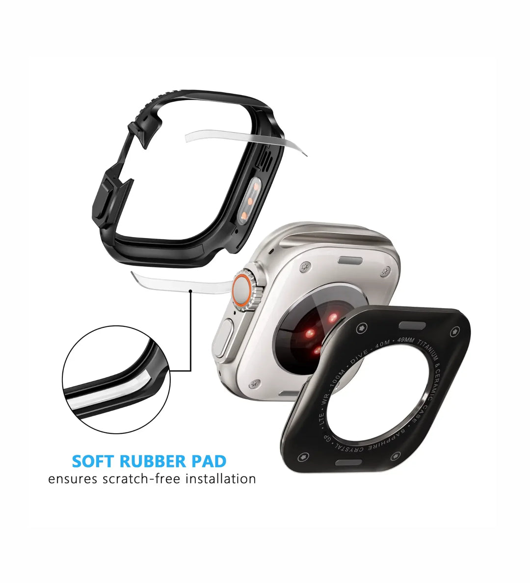 Apple Watch Ultra Cases & Covers - 49mm Stainless Steel Bumper - Creslia