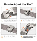 Stainless_Steel_Mesh Apple Watch Band - Magnetic Parachute-Buckle - Black Titanium - Creslia