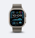 Stainless_Steel_Mesh Apple Watch Band - Magnetic Parachute-Buckle - Desert Titanium - Creslia