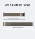 Stainless_Steel_Mesh Apple Watch Band - Magnetic Parachute-Buckle - Black Titanium - Creslia