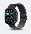 Woven Stainless Steel Mesh Band - Compatible with Apple Watch 42/44/45mm - Black Titanium