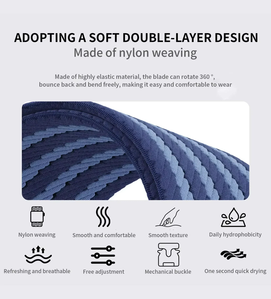 Parachute-Buckle Striped Nylon Apple Watch Band – Olive Green - Creslia