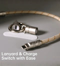 ROCK R15 Phone Lanyard + Fast-Charging Data Cable - Beige - Creslia