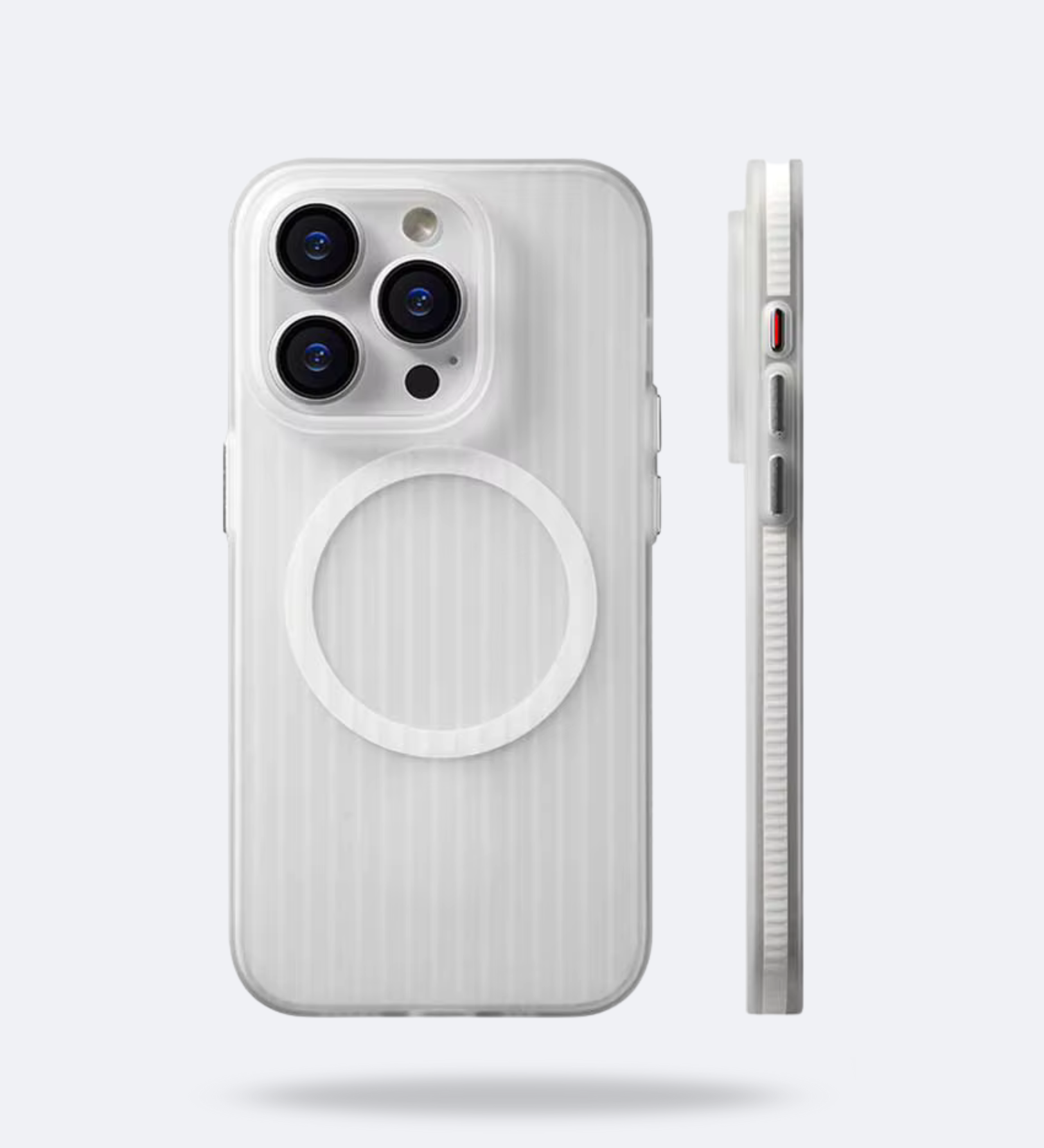 Corrugated Hybrid MagSafe Case Cover for iPhone - White