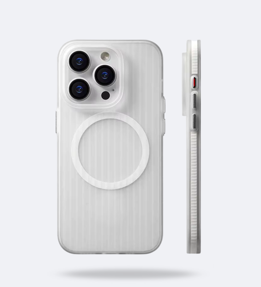 Corrugated Hybrid MagSafe Case Cover for iPhone - White