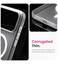 Corrugated Hybrid MagSafe Case for iPhone - Black - Creslia