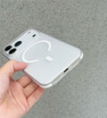 Corrugated Hybrid MagSafe Case Cover for iPhone - White - Creslia