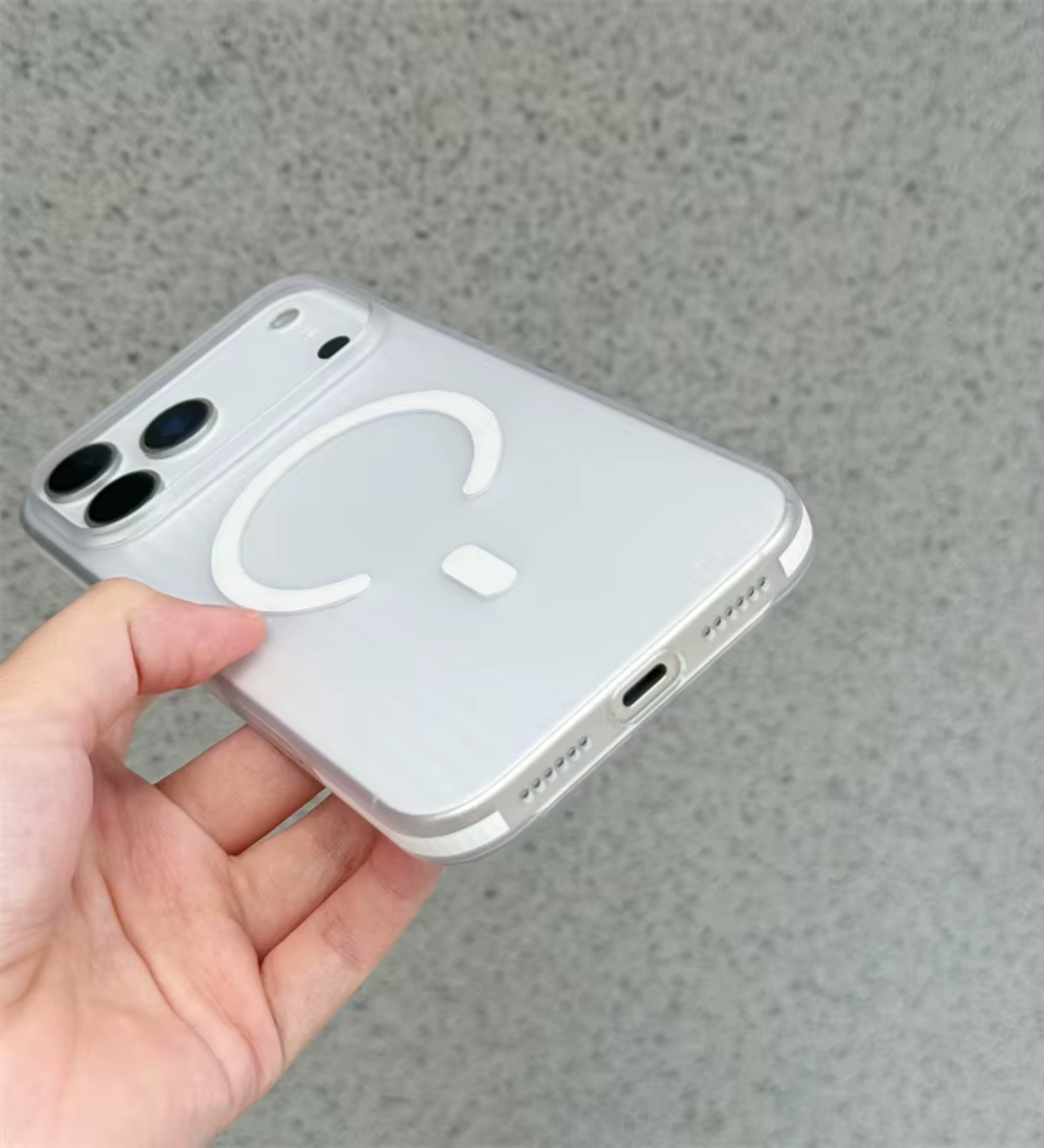Corrugated Hybrid MagSafe Case Cover for iPhone - White