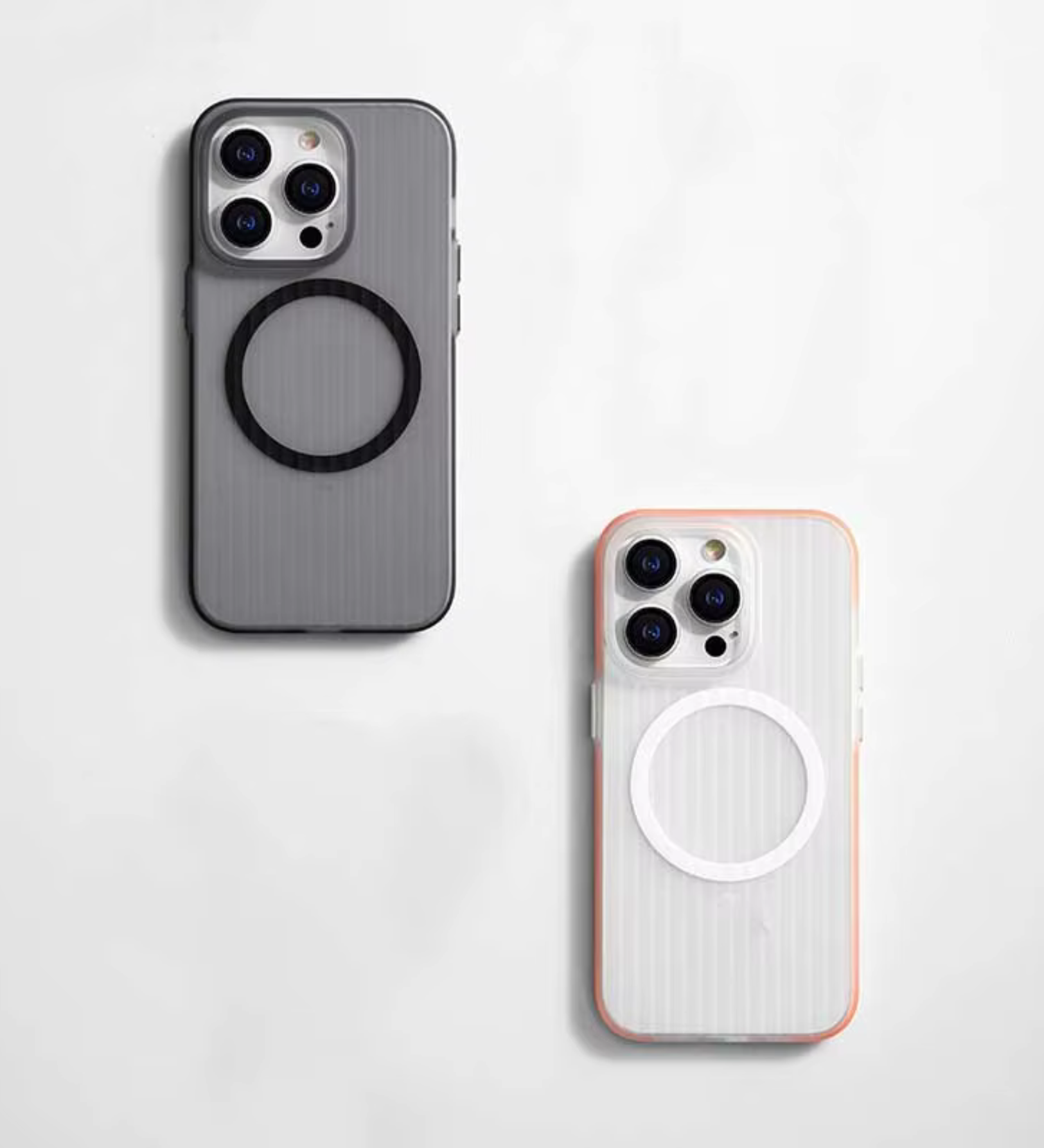 Corrugated Hybrid MagSafe Case Cover for iPhone - White