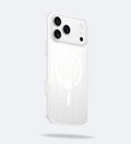 Corrugated Hybrid MagSafe Case Cover for iPhone - White - Creslia
