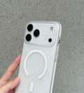 Corrugated Hybrid MagSafe Case Cover for iPhone - White - Creslia