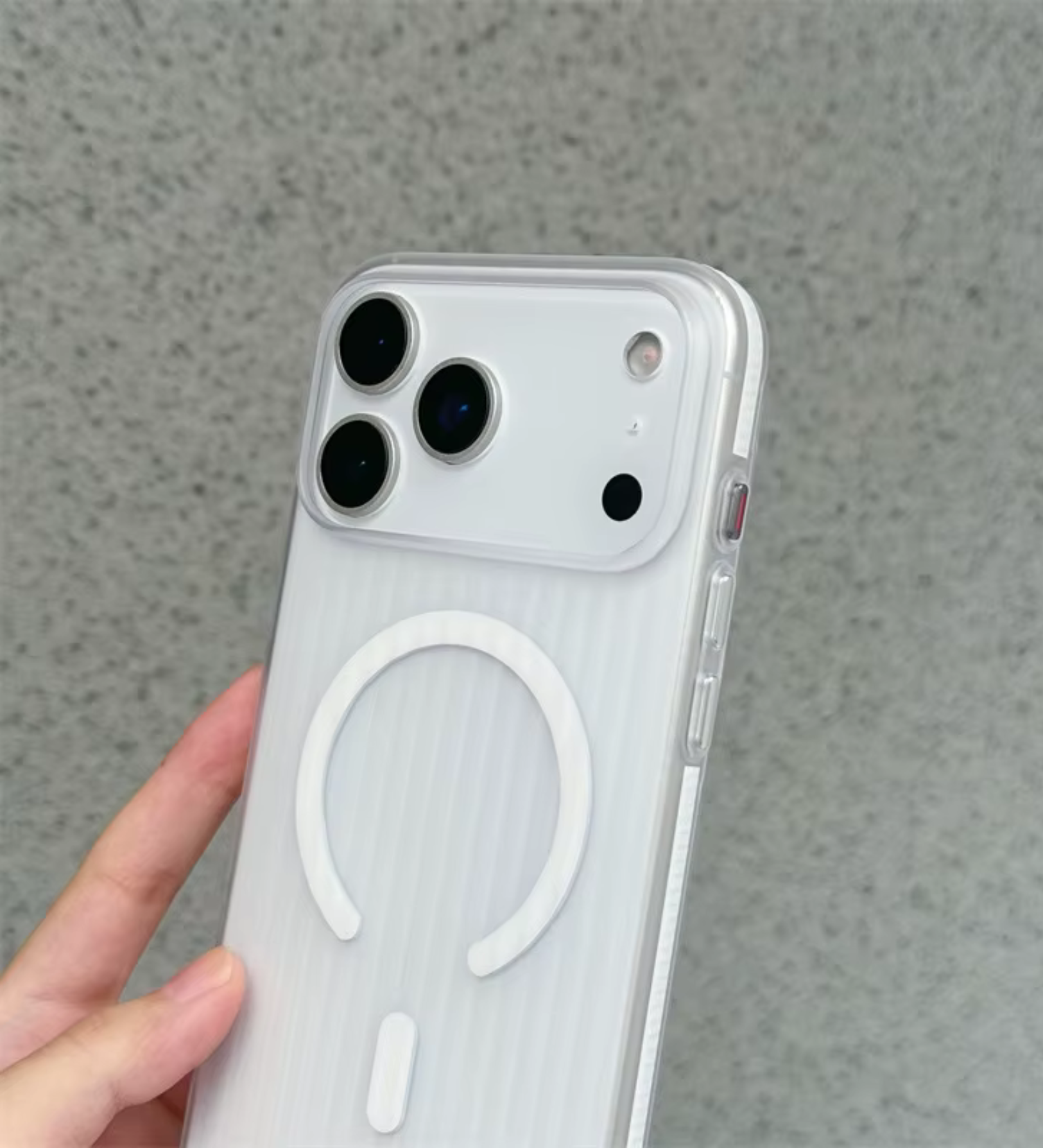 Corrugated Hybrid MagSafe Case Cover for iPhone - White
