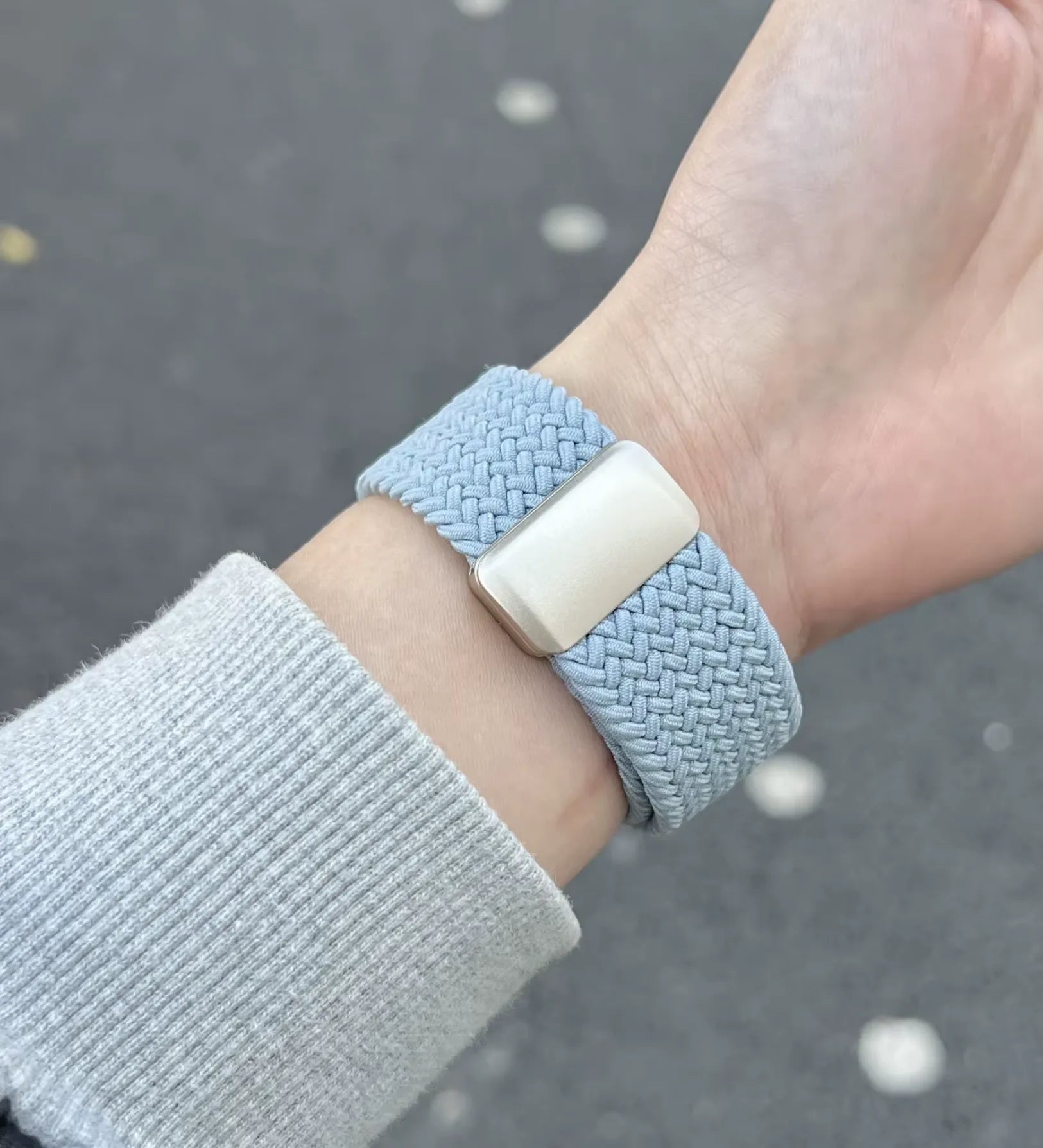 Magnetic Buckle Braided Loop Band for Apple Watch - Blue Nylon Strap