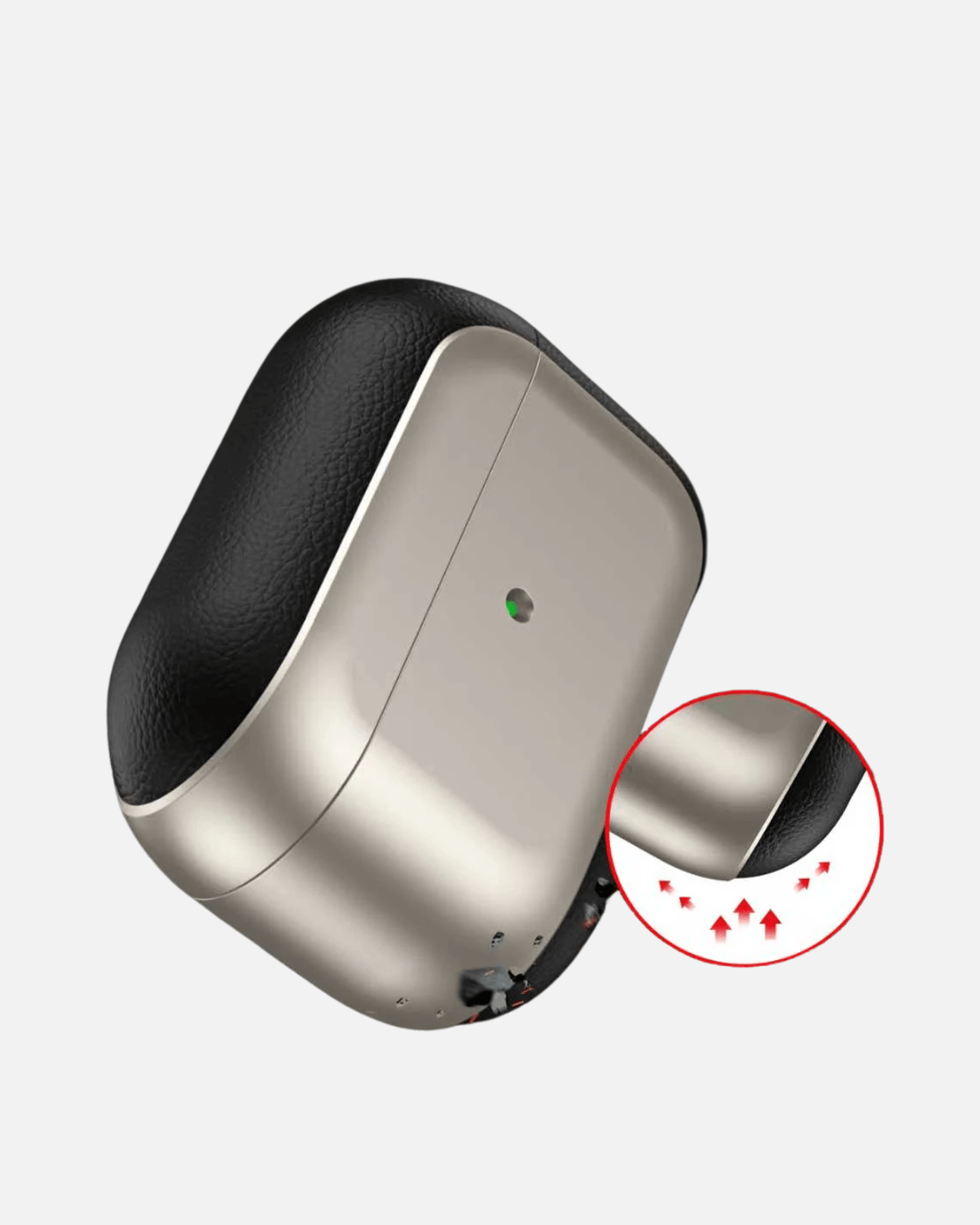 AirPods 4 Leather Case showcasing premium material and elegant design for luxury protection.