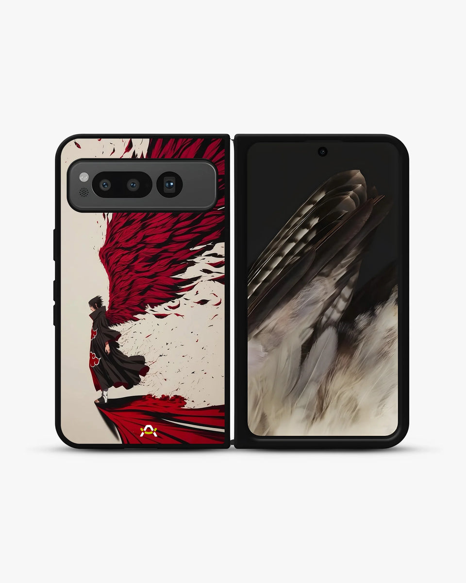 Creslia anime hero red black phone case - anime hero red black phone case google pixel fold