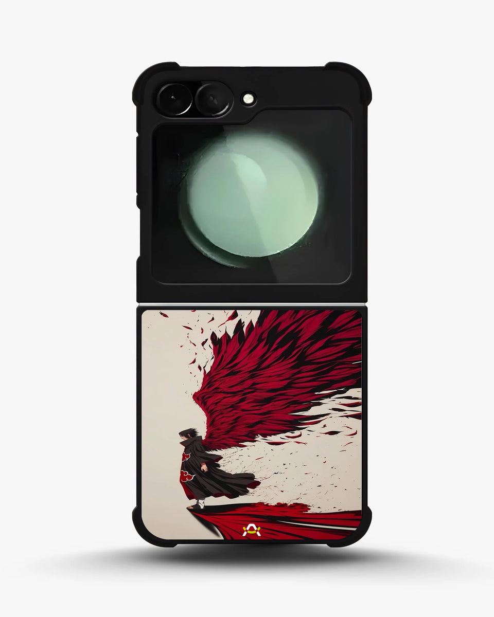Creslia anime hero red black phone case - anime hero red black phone case samsung galaxy z flip 6