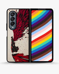 Creslia anime hero red black phone case - anime hero red black phone case samsung galaxy z fold 4