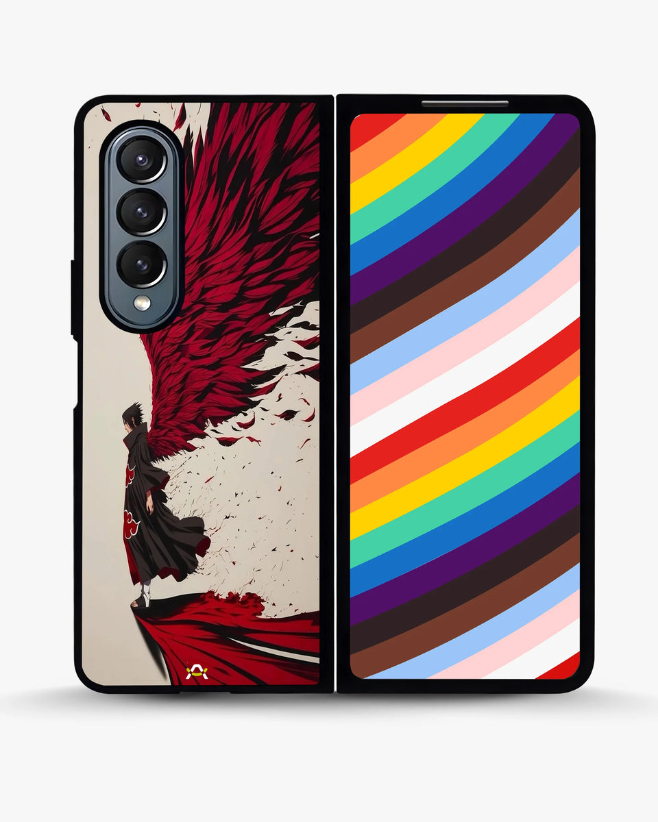 Creslia anime hero red black phone case - anime hero red black phone case samsung galaxy z fold 4