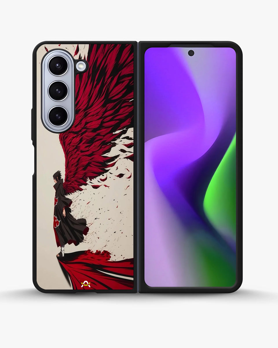 Creslia anime hero red black phone case - anime hero red black phone case samsung galaxy z fold 5
