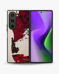 Creslia anime hero red black phone case - anime hero red black phone case samsung galaxy z fold 6
