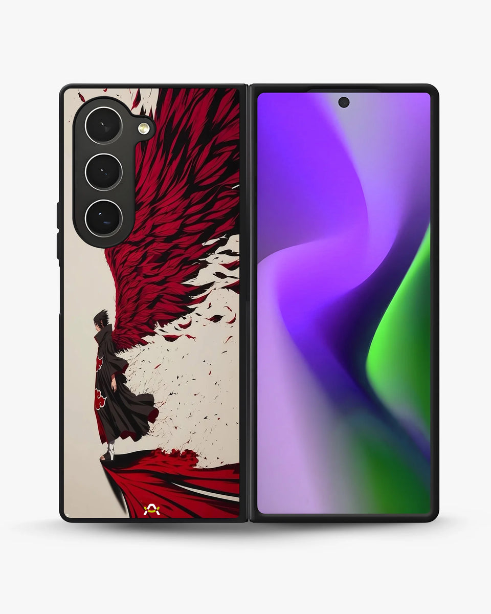 Creslia anime hero red black phone case - anime hero red black phone case samsung galaxy z fold 6