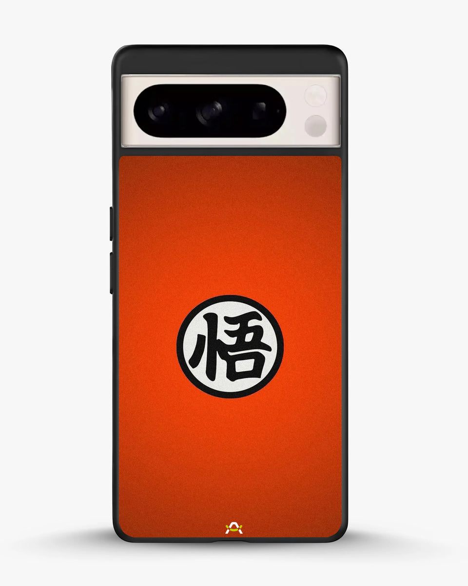 Creslia anime warrior awakening kanji orange case - anime warrior awakening kanji orange case google pixel 8 pro