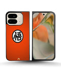 Creslia anime warrior awakening kanji orange case - anime warrior awakening kanji orange case google pixel 9 pro fold