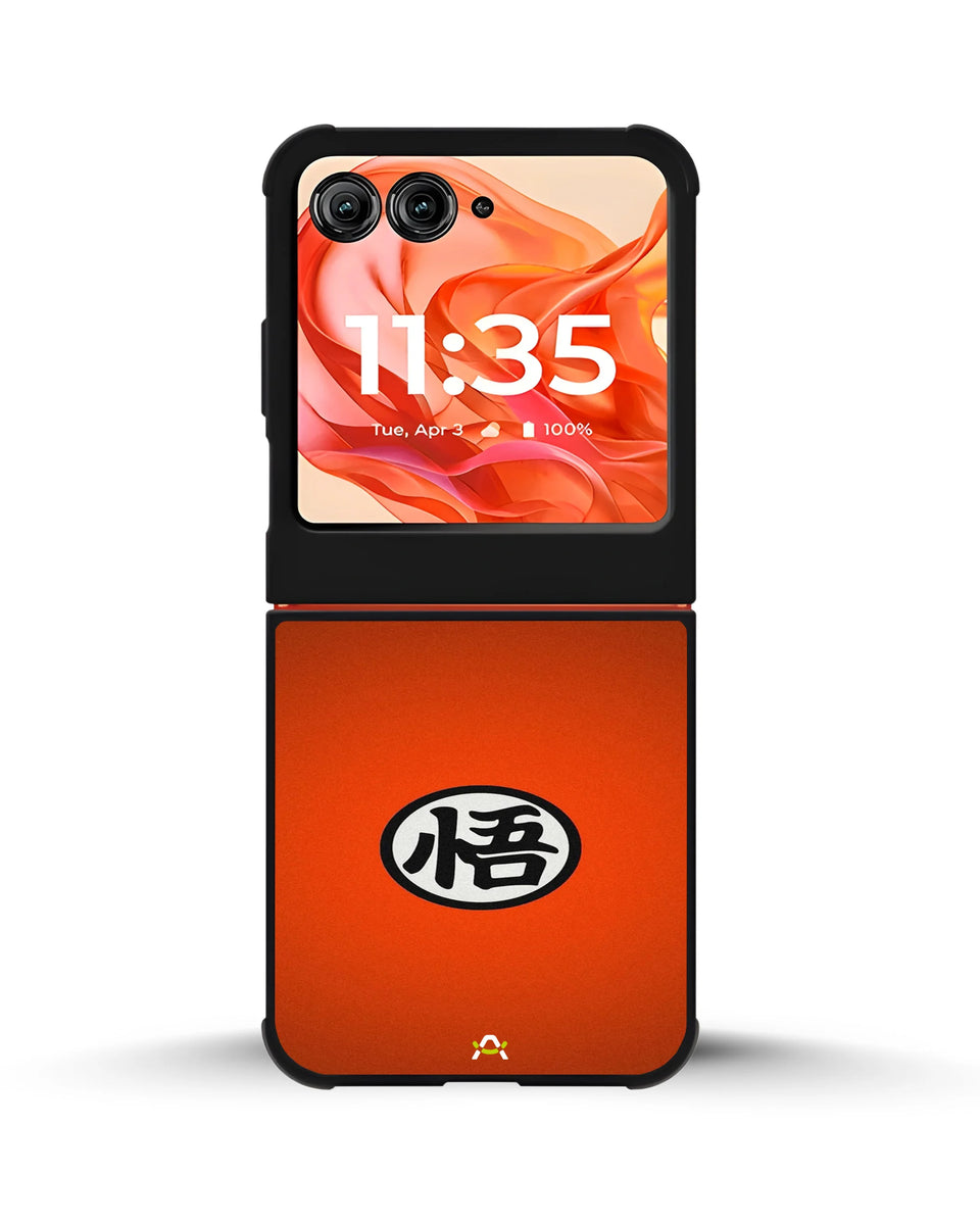 Creslia anime warrior awakening kanji orange case - anime warrior awakening kanji orange case motorola razr 2025