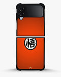 Creslia anime warrior awakening kanji orange case - anime warrior awakening kanji orange case samsung galaxy z flip 4