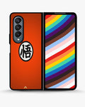Creslia anime warrior awakening kanji orange case - anime warrior awakening kanji orange case samsung galaxy z fold 4