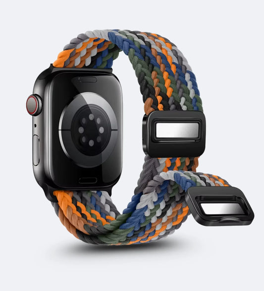 Magnetic Buckle Braided Loop Band for Apple Watch - Multicolor Nylon Strap - Creslia