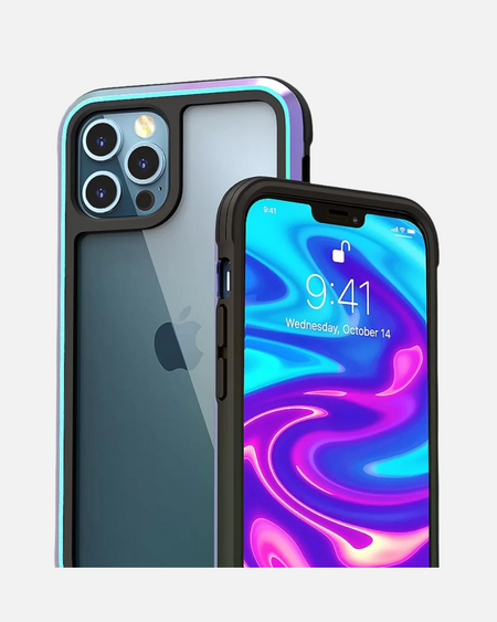 Ares Aurora Aluminum iPhone Case featuring iridescent finish and military-grade protection for iPhone.