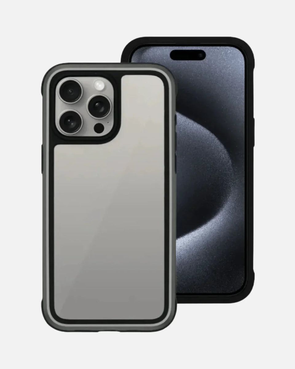 Ares Aviation-Grade Aluminum Alloy Bumper Case for iPhones - Titanium Grey - Creslia