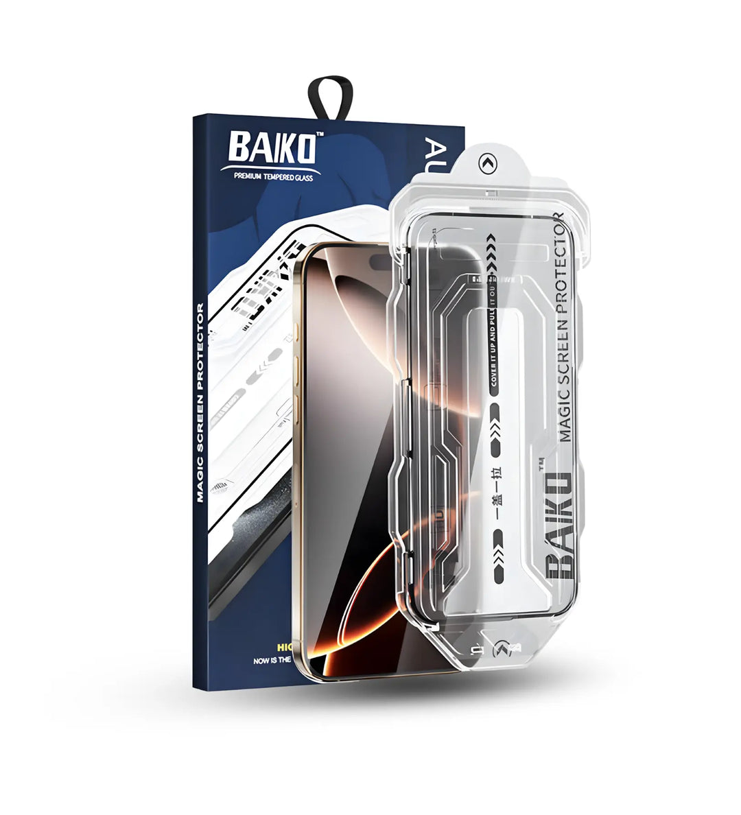 Automatic Dust-Free Tempered Glass Screen Protector with Magic Alignment Box (HD Clear / Privacy)