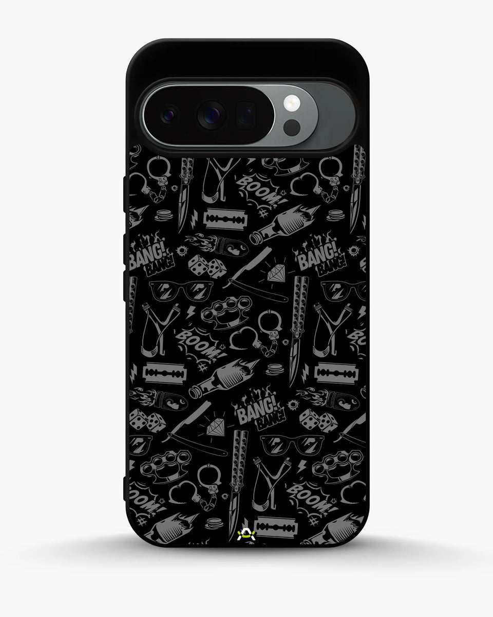 Creslia black art phone case - black art phone case google pixel 10 pro