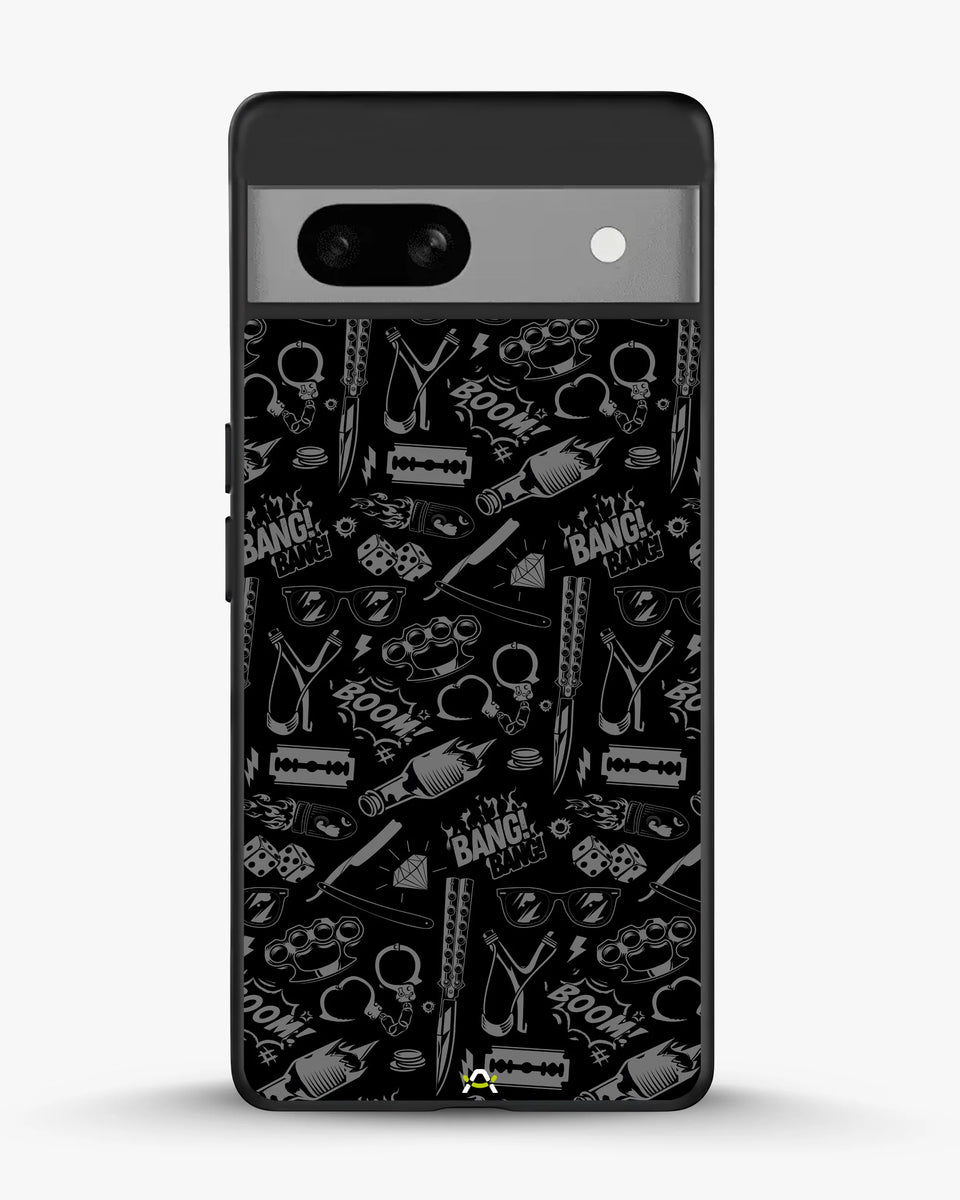Creslia black art phone case - black art phone case google pixel 7a