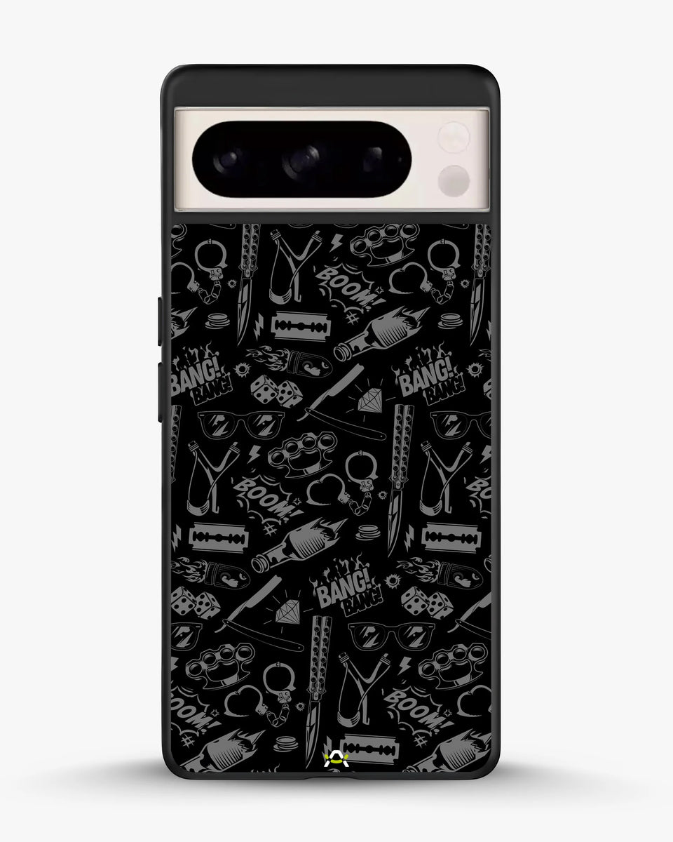 Creslia black art phone case - black art phone case google pixel 8 pro