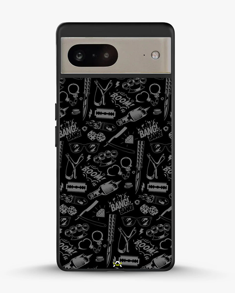 Creslia black art phone case - black art phone case google pixel 8a