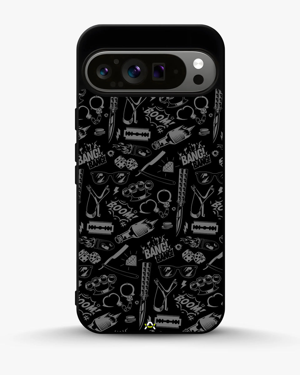 Creslia black art phone case - black art phone case google pixel 9 pro xl