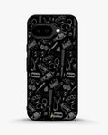 Creslia black art phone case - black art phone case google pixel 9a