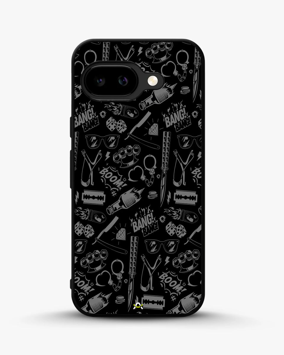 Creslia black art phone case - black art phone case google pixel 9a