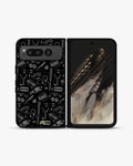 Creslia black art phone case - black art phone case google pixel fold
