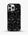 Creslia black art phone case - black art phone case iphone 16 pro