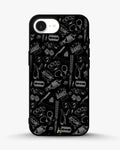 Creslia black art phone case - black art phone case iphone 16e