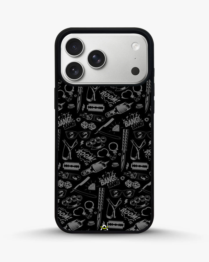 Creslia black art phone case - black art phone case iphone 17 pro max