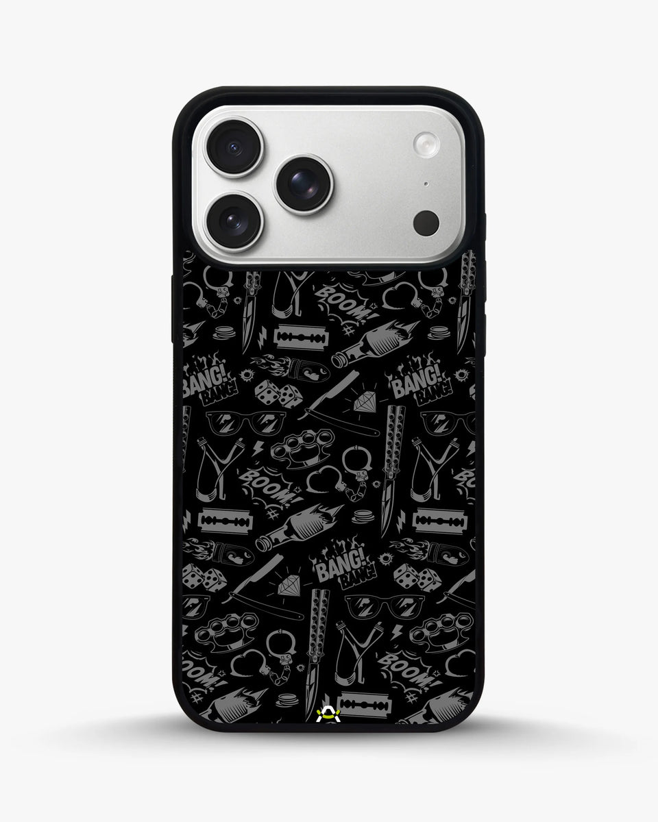 Creslia black art phone case - black art phone case iphone 17 pro max