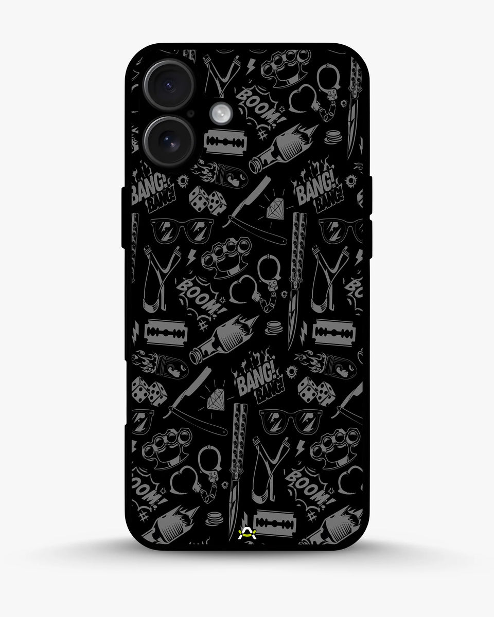 Creslia black art phone case - black art phone case iphone 17