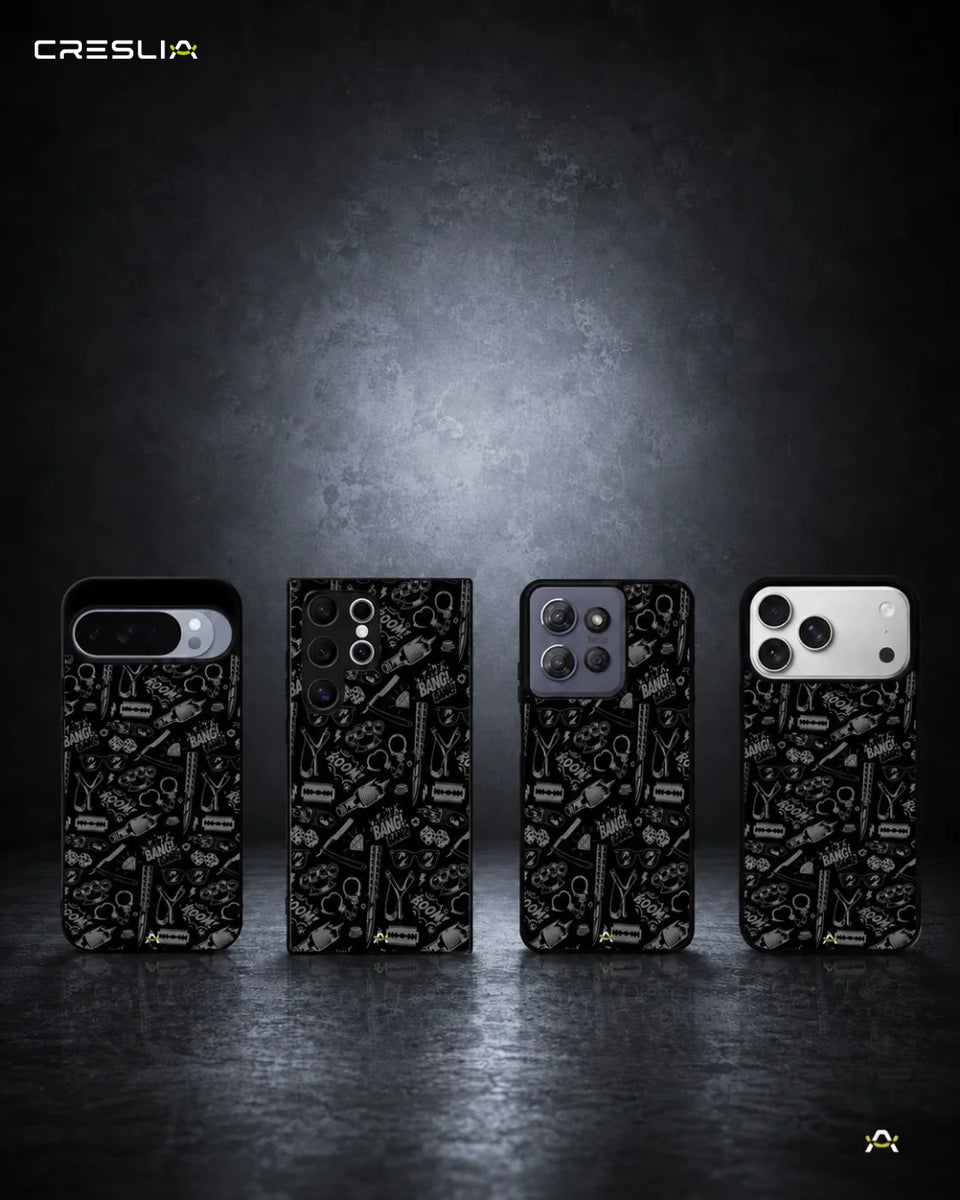 Creslia black art phone case - black art phone case mobile banner